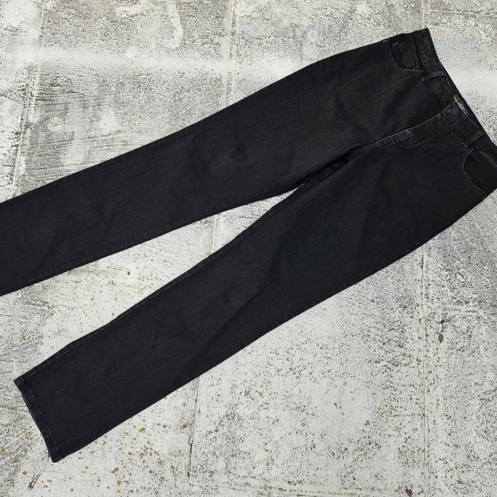 Lee Women Jeans Black Denim Cotton Blend Pant Size 10 TALL 34L - Picture 3 of 11